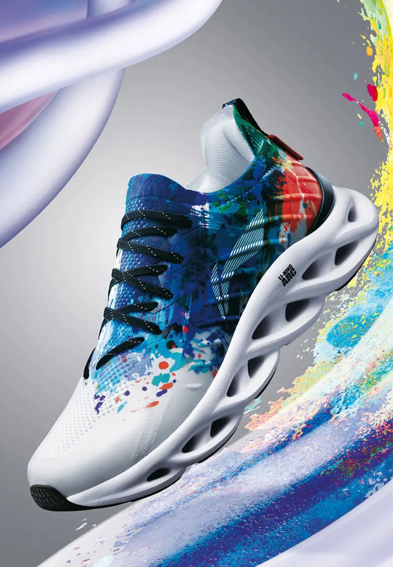 Li-Ning/мужские кроссовки для бега с подушкой из дышащего материала, подкладка из монопряжи, износостойкая спортивная обувь, кроссовки ARHP073 XYP930