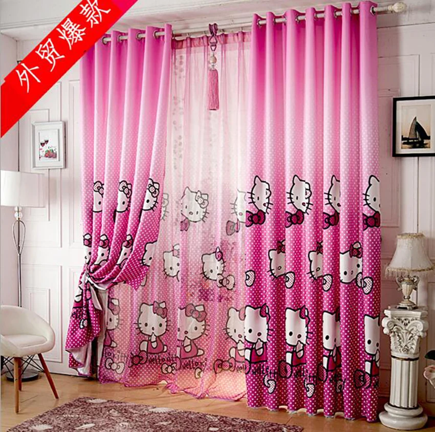 Детские занавески для девочек розовые hellokitty отелей Hello Kitty|Занавески| |