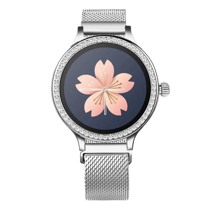 Silver steel strap MS 696 M8 smartwatch физиологический цикл напоминание о частоте пульса, Мониторинг Артериального давления многофункциональный Браслет режима упражнений - Цвет: Silver steel strap