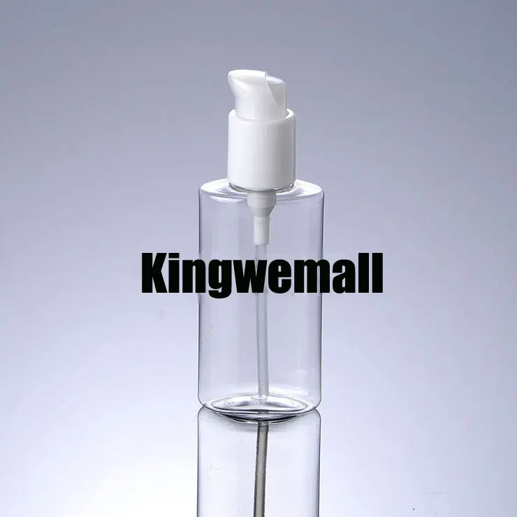 

300pcs/lot 120ml Plastic Lotion Container Bottle with White Press Pump For Cosmetic Packaging BTH30