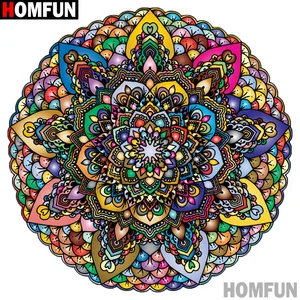 Алмазная 5d-картина HOMFUN религиозная Мандала, вышивка крестиком с полными квадратнымикруглыми стразами, домашний декор, A20143