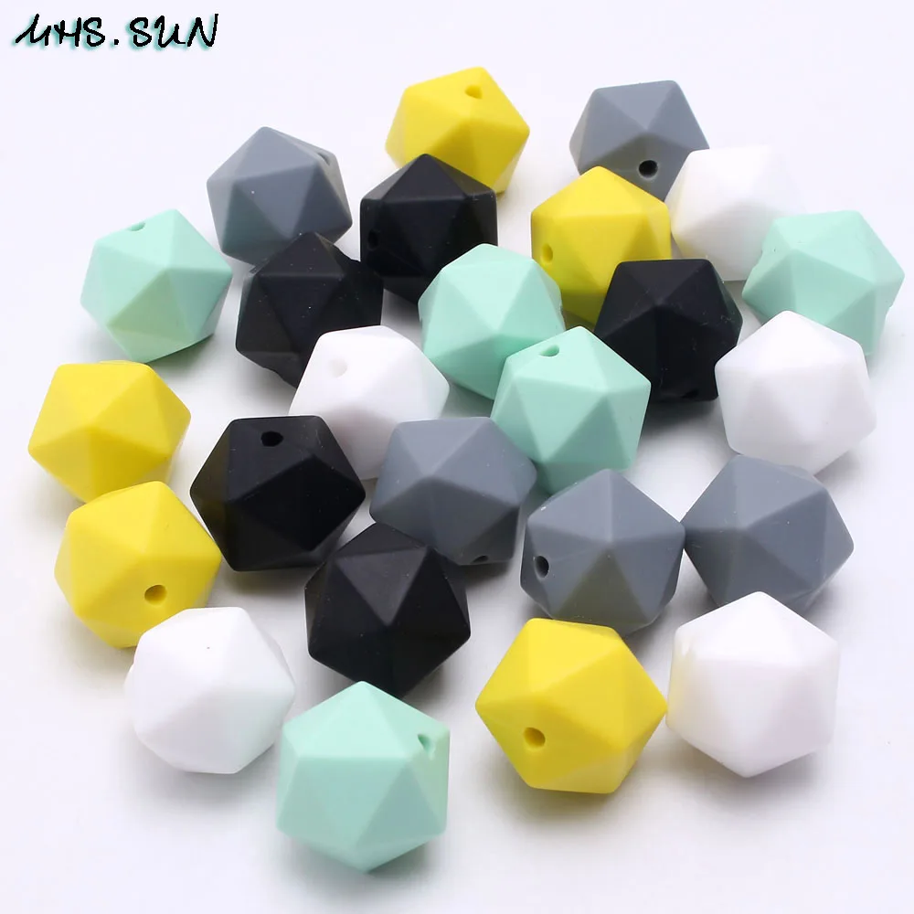 Силиконовые бусины MHS.SUN Lcosahedron для детей мягкие силиконовые игрушки прорезывания