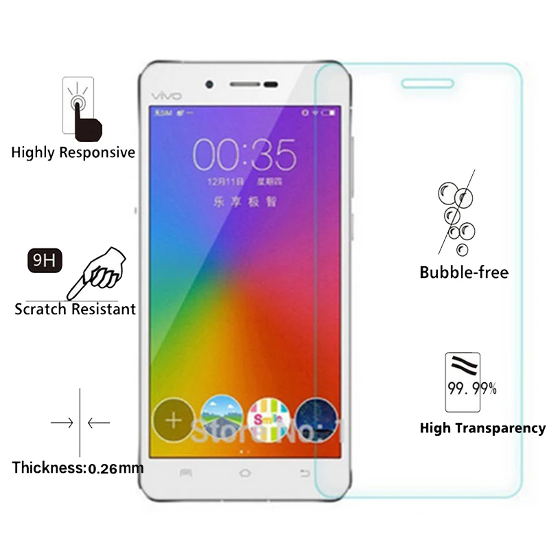 10PCS/lot 2.5D Tempered Glass for BBK Vivo X5 9H High Quality Explosion-proof Film Screen Protector X5L X5V | Мобильные телефоны и