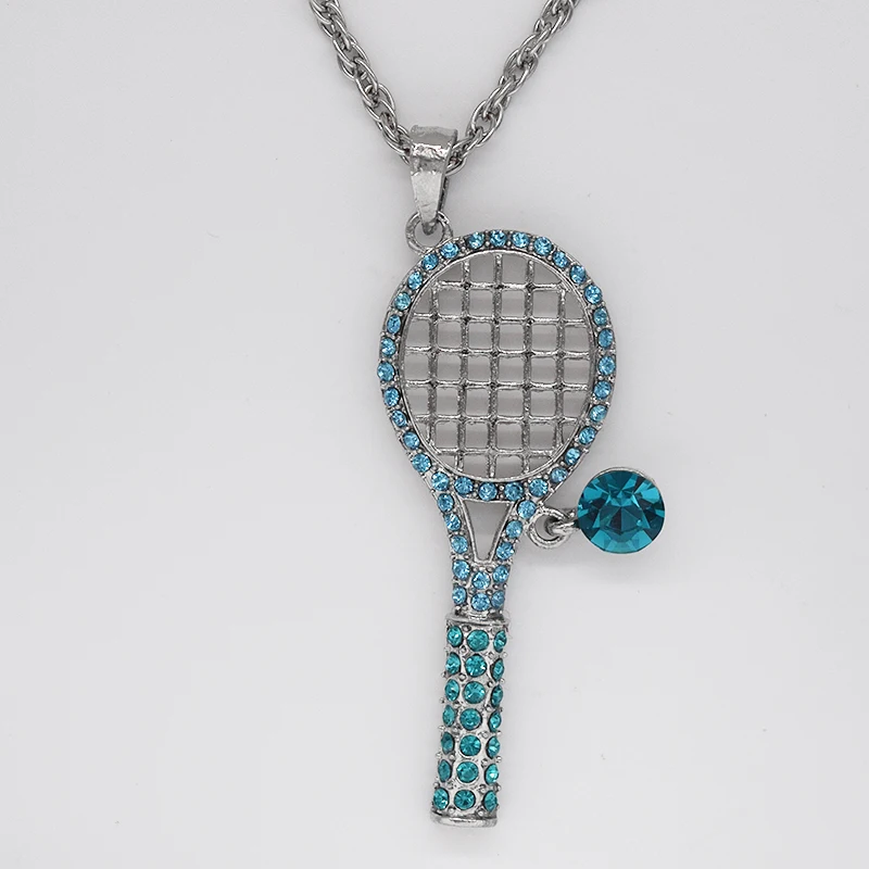

Rhinestone Tennis Fashion Pendant Necklaces Chain Jewelry F228 R