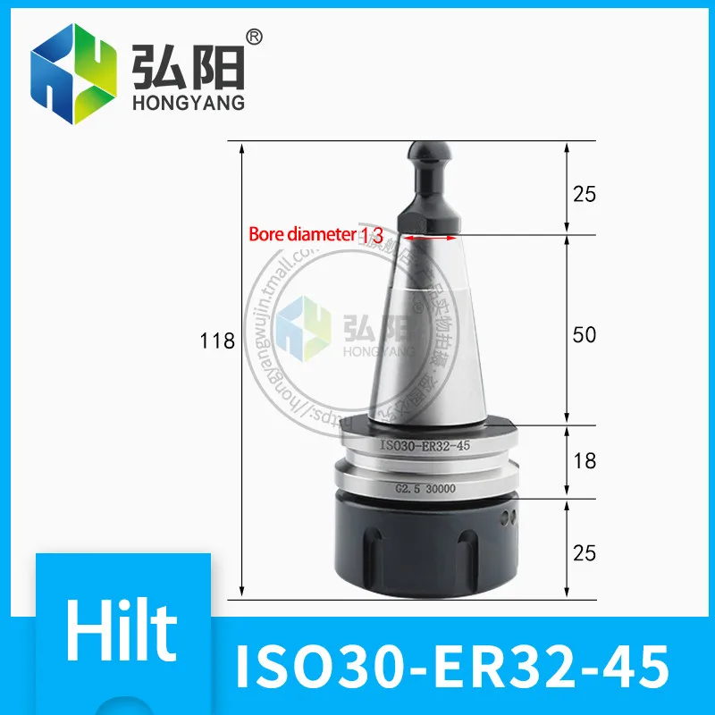 Устойчив к ржавлению ISO30 ER32-45/ISO30 ER32-60 балансный Зажимной патрон G2.5 30000 оборотов в минуту ЧПУ держатель инструмента - Цвет: 45 normal
