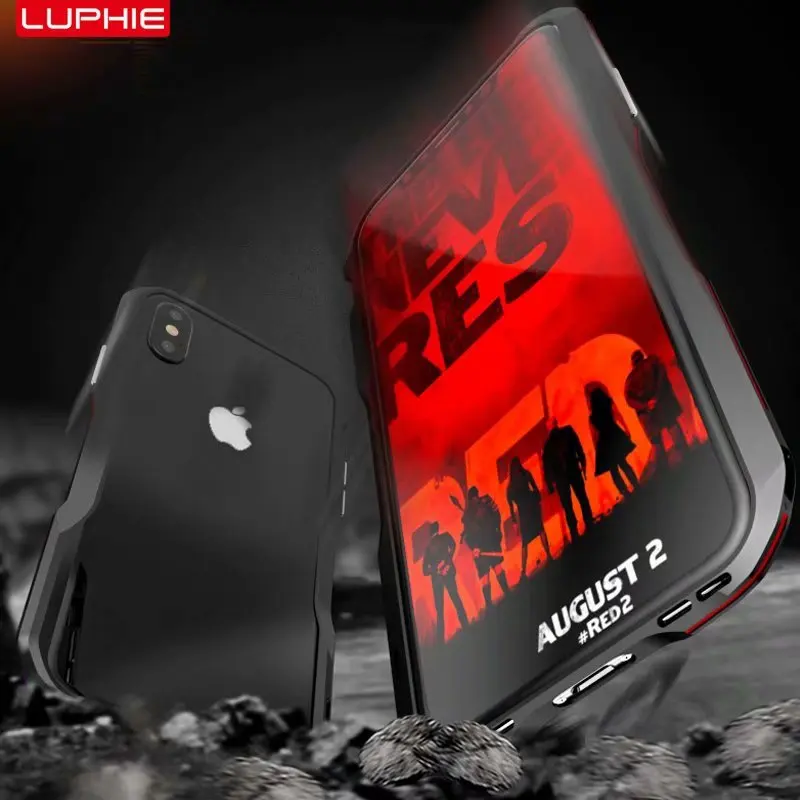 Чехол для телефона Luphie Apple iPhone 11 Pro X XS Max XR 8 7 Plus армированный Алюминиевый