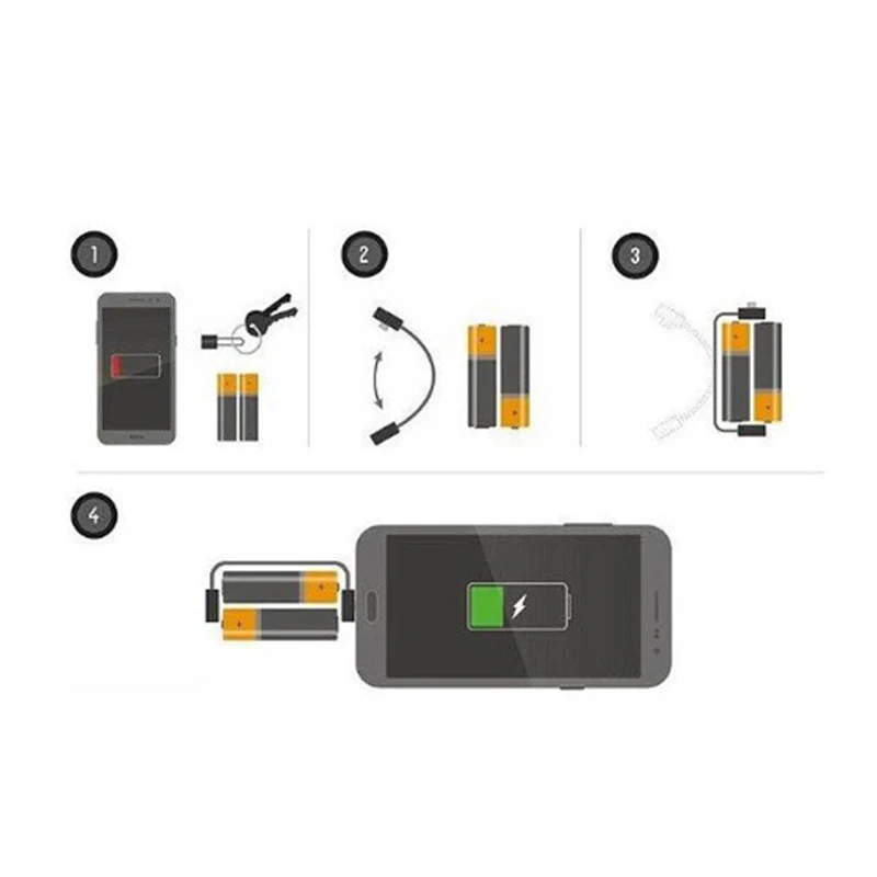 Портативный магнитный AA/AAA батарея микро USB аварийное зарядное устройство для Android Phone-M56