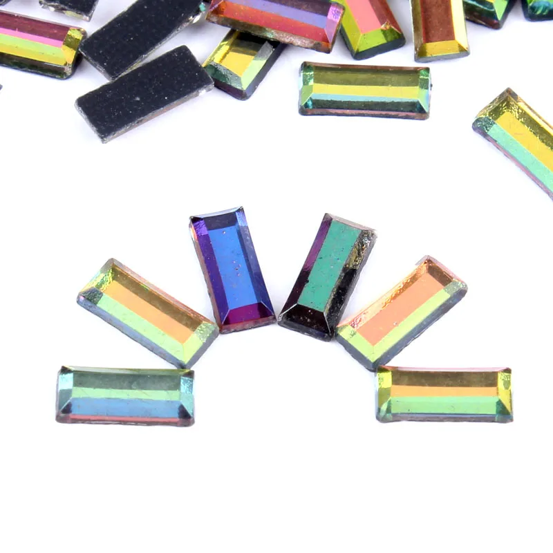 Strip Rainbow Горячая фиксация в форме каменной полосы 3x7 мм 300 шт./лот Стразы для золотых шахт для украшения одежды DIY аксессуары - Цвет: Strip Rainbow