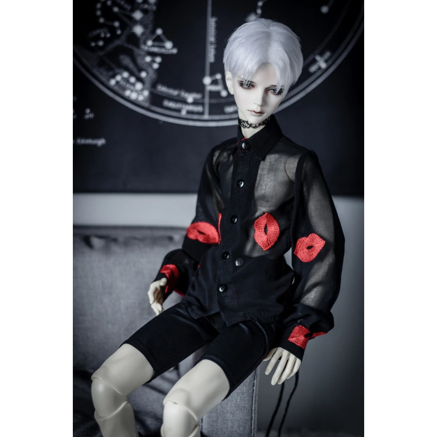 BJD черная рубашка верхняя одежда для мужчин 1/4 1/3 SD17 70 см 17 &quot24&quot высокий MSD SD DK DZ AOD