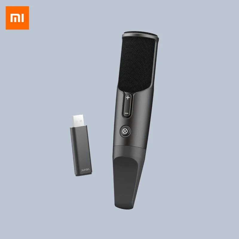 Xiaomi Youpin JUNLIN умный беспроводной и проводной микрофон интеллектуальное шумоподавление прочный режим ожидания широко используется - Цвет: Черный