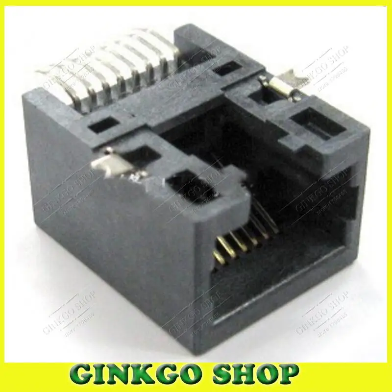 10 шт./лот RJ45 сетевой ноутбук Sockect LAN интерфейс разъем Интернет SMT все пластиковые 90