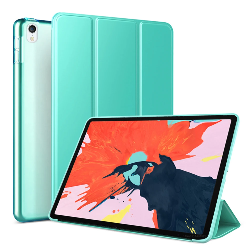Зеленый Для iPad Pro 12,9 чехол с лицом ID Funda Магнитный Пробуждение ультра тонкий чехол для смарт-телефона Поддержка прикрепить заряд A1876 A1895 a1983 - Цвет: Зеленый