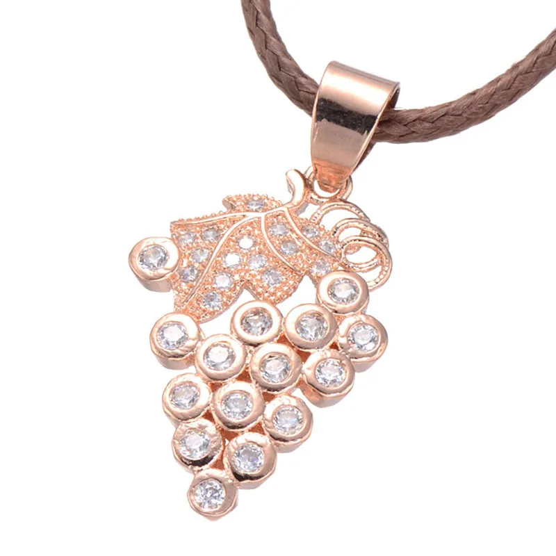 Горячая продажа ювелирных изделий Сияющий Циркон виноград плавающие амулеты для