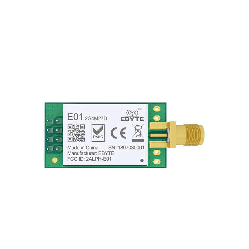 NRF24L01P 2,4 GHz 500mW 27dBm дальний ebyte E01-2G4M27D SPI приемопередатчик nRF24L01 PA LNA беспроводной передатчик и приемник