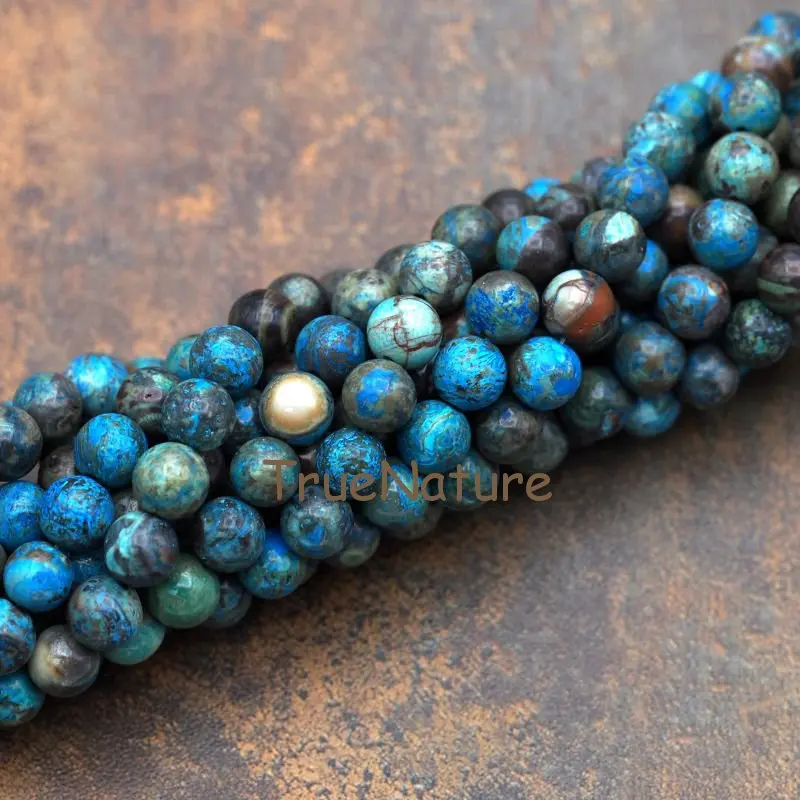 Fashion Tiny Beads Round Ocean Jaspers Stone Jewelry Loose Full Strands In 8 mm BE6284 | Украшения и аксессуары