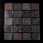 3D наклейки для ногтей, 48 листов, разноцветные стереоскопические наклейки для ногтей