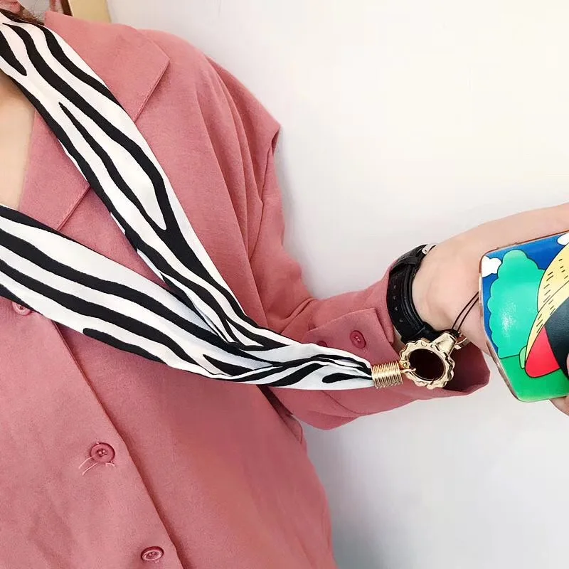 Flower Scarf Lanyard Neck Strap for keys ID Card Mobile Phone Straps Huawei USB Badge Holder DIY Hang Rope Lariat | Мобильные