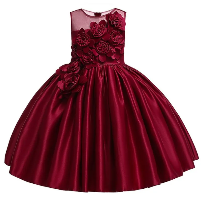 Kid Dress for Girls Fashion Embroidery Party Children Clothing Wedding Bridesmaids Flower Girl Tutu Princess Costume | Детская одежда и