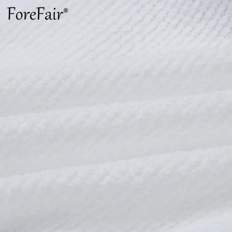 Женский вязаный свитер Forefair белый облегающий Топ с длинным рукавом и треугольным
