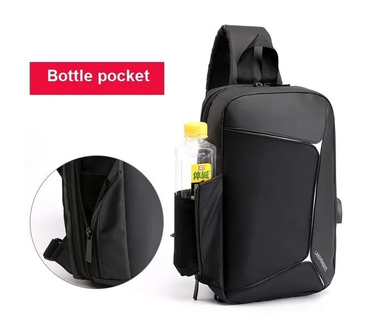 USB рюкзак через плечо Mochilas один ремешок умный рюкзак мужская Сумка дорожная Классическая Подростковая Противоударная городская сумка через плечо