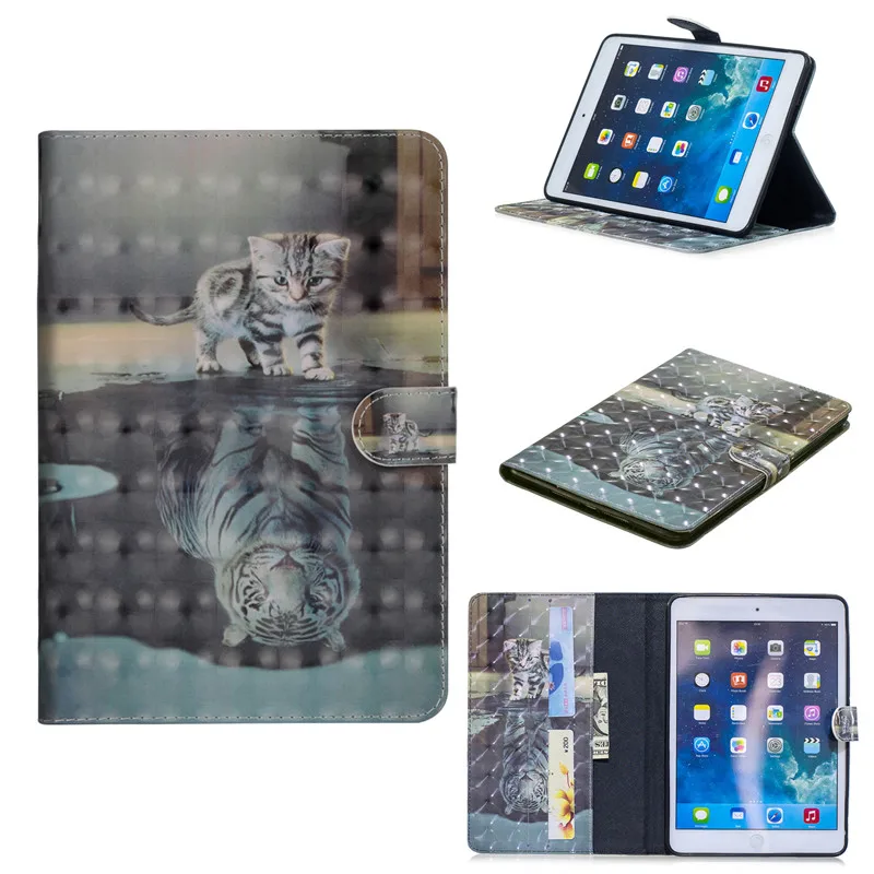 Чехол для iPad Air 2 3D мультяшный Магнитный умный чехол из искусственной кожи мягкий