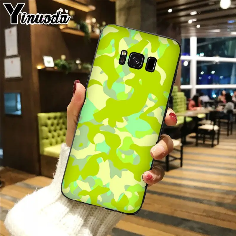 Yinuoda Camouflage TPU black Phone Case Cover Shell For GALAXY s5 s6 edge plus s7 s8 s9 | Мобильные телефоны и аксессуары