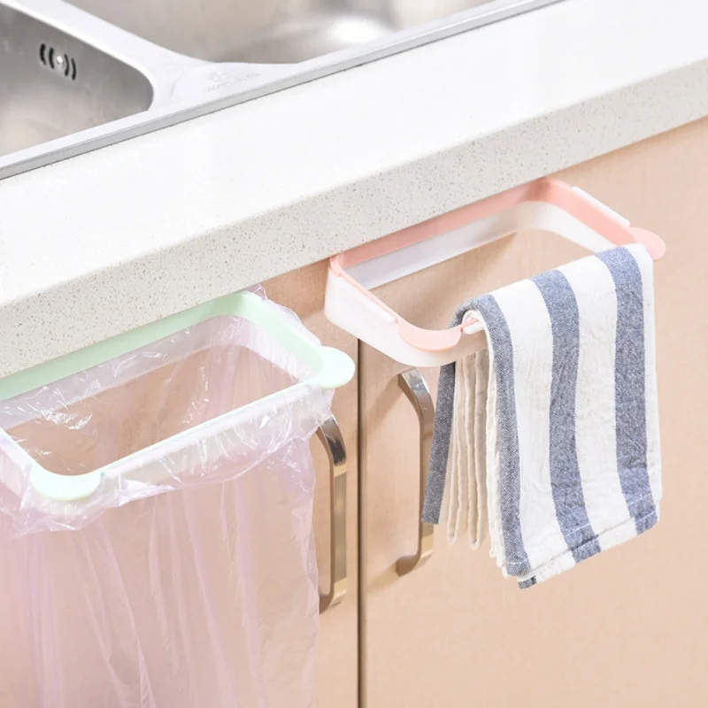 

Hanging Kitchen Cabinet Cupboard Tailgate Stand Storage Garbage Creative KIitchen Gadgets Holders Garbage Bags Stand New
