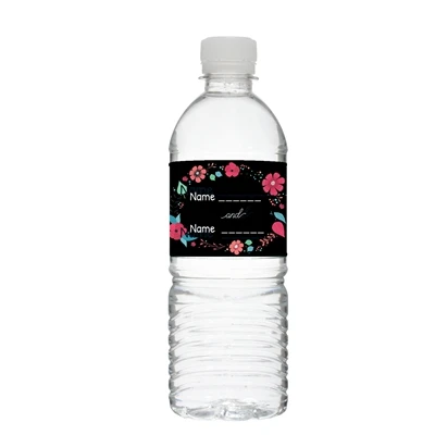 --spt07black 6 шт Свадебные бутылки воды этикетки стикер открытка-приглашение день рождения обертки украшения поставки пользовательское имя Дата - Цвет: --spt07black