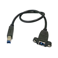 jimier cy cable super speed usb 3 0 back panel mount female to male b type extension cable 0 5m