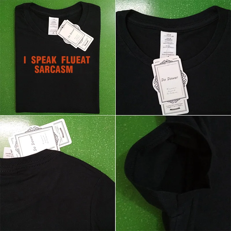 I SPEAK SARCASM футболка с буквенным принтом женские топы коротким рукавом и круглым
