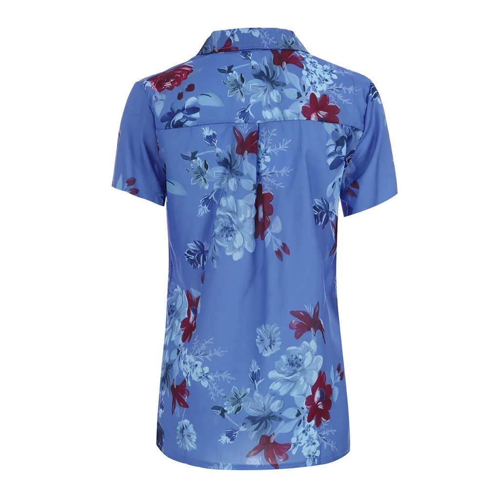 Plus Size Womens Tops And Blouses Vintage Print Blouse Women Tunic Summer Ladies Tops For Women Korean Fashion Clothing
