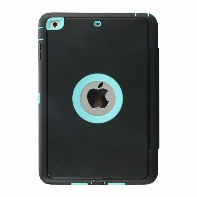 Синий Роскошный умный для Apple Ipad Mini 1 2 3 чехол для детей безопасный бронированный противоударный сверхпрочный силиконовый Жесткий защитный C 3 в 1 - Цвет: Синий