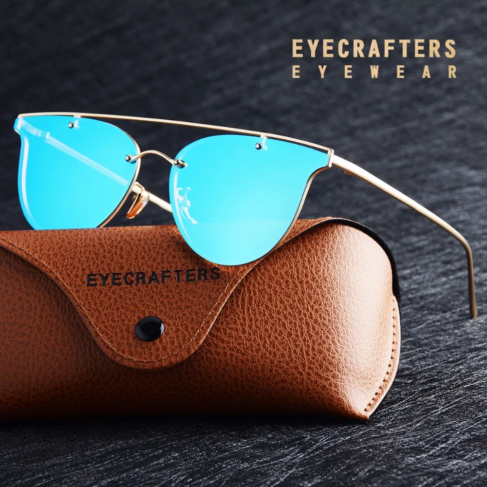 Eyecrafters Модные женские очки кошачий глаз двойная оправа Роскошные Дизайнерские