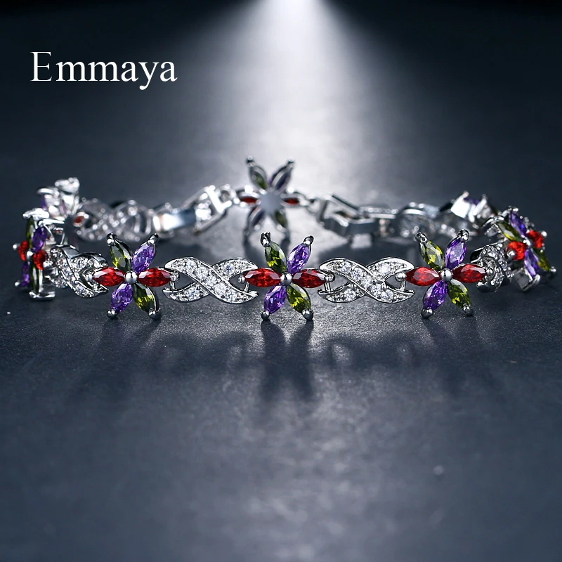 Модный женский браслет Emmaya с прозрачными фианитами браслеты в классическом