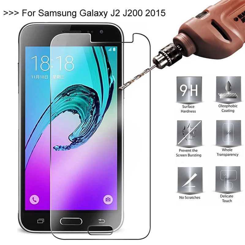 2.5D 0 26 мм 9H Премиум Закаленное стекло для Samsung Galaxy J2 J200 2015 защитная пленка|Защитные