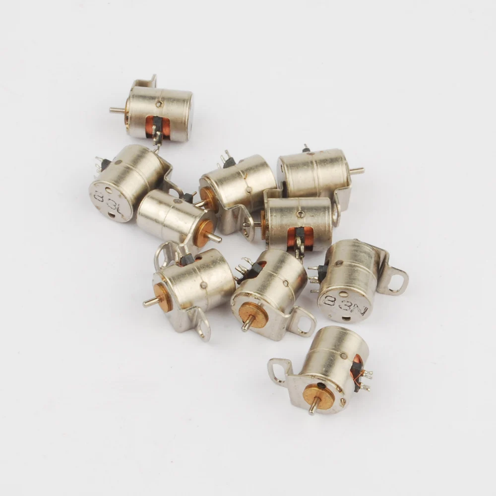 Миниатюрный 4-проводный 2-фазный шаговый двигатель с небольшим винтом D6 мм X H10 10