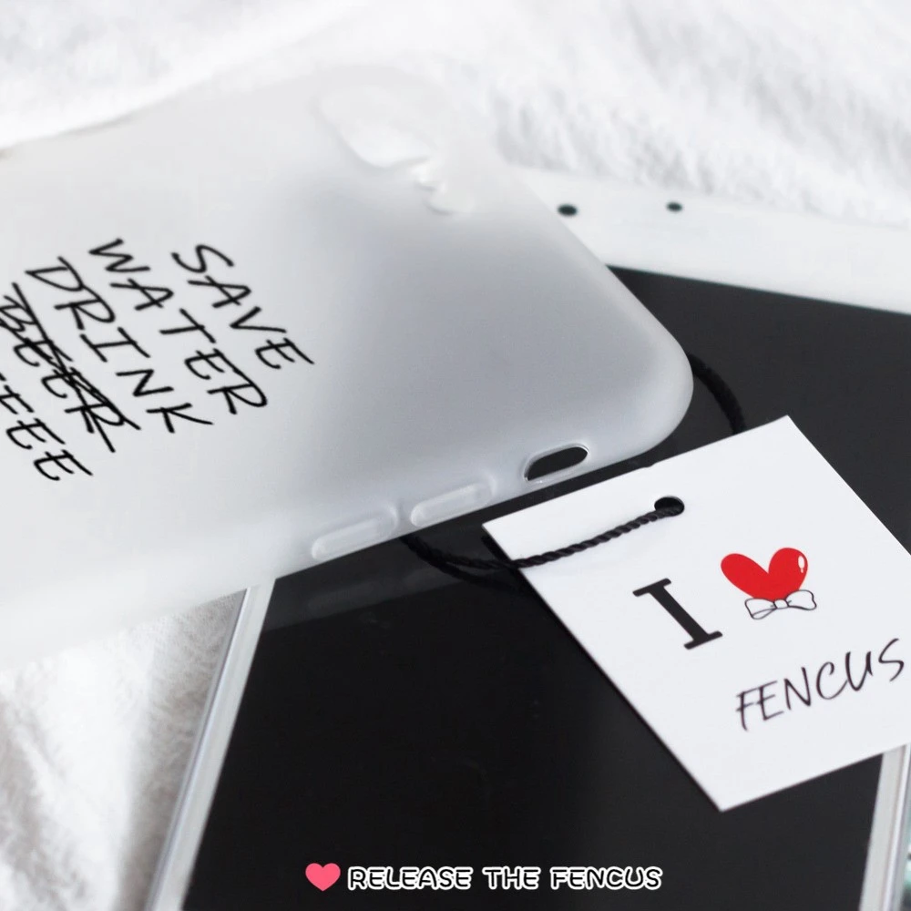 FENCUS for Vivo V9 Y71 Y81 V11 V11i Pro Y91 Y95 Y91i Y85 Y81i Back Cover Couple Fashion Phone cases Coffee Letter Soft Coque |
