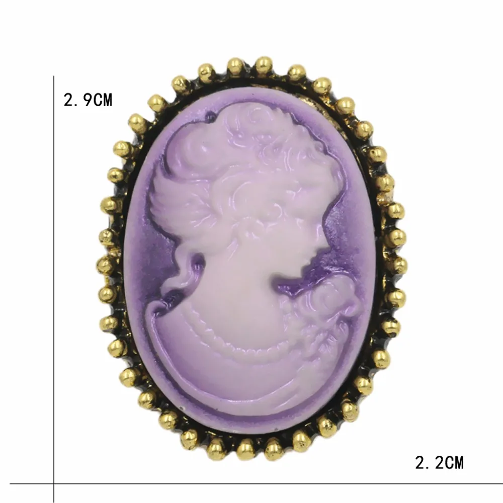Baiduqiandu бренд упаковка из 12 штук Elizabeth винтажная Камея Брошь для женщин