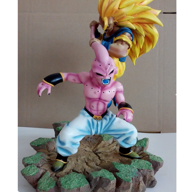 Статуя Dragon Ball Z Super Saiyan 3 Son Goku VS Majin Buu GK полноразмерный портрет полимерная фигурка