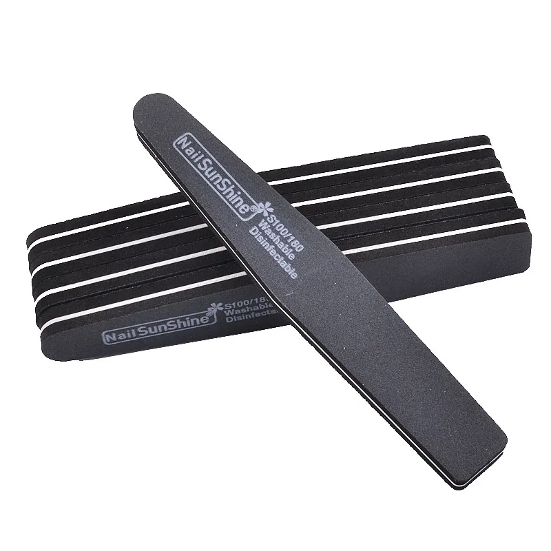 

10pcs/lot Nail File Professional 100/180 Grits Nail Polish Sanding Buffing Blocks Cuticle Remover Nail Beauty Tools For Salon
