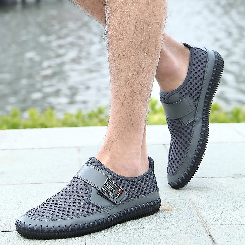 SHARCPCLAW/Летняя мужская обувь дышащая повседневная без шнуровки серые зеленые