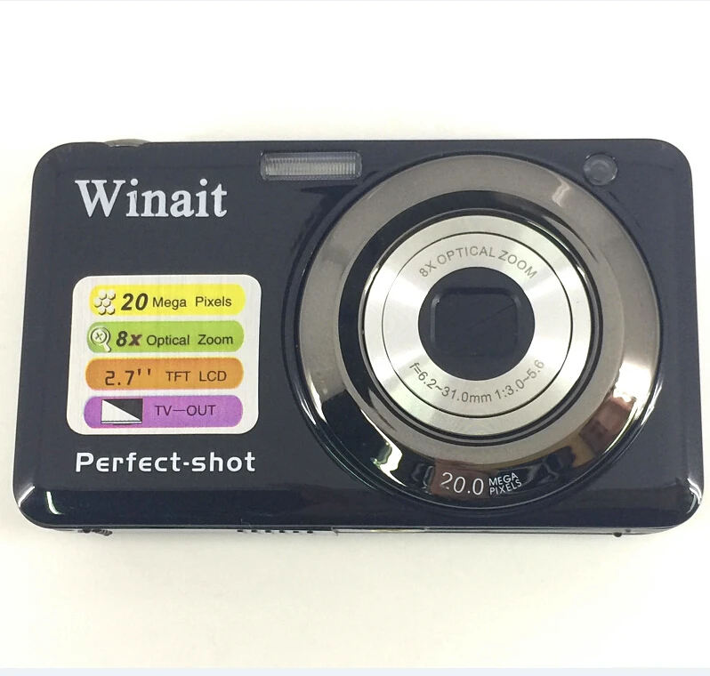 Winait 20Mp 8x оптический зум Цифровая камера мини HD 1280*720 2 7 &quotTFT ЖК дисплей