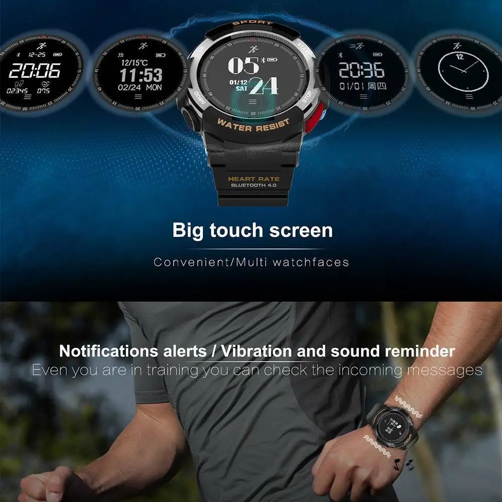 Умные часы Timethinker F6 мужские Reloj Deportivo спортивные умные монитор сердечного ритма
