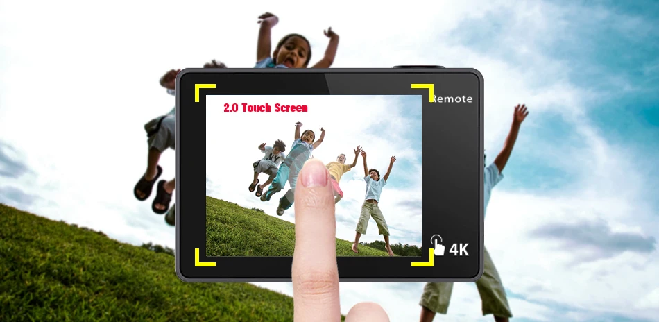 Экшн-камера EKEN H5S Plus HD 4K 30fps EIS с чипом Ambarella A12 внутри 30 м водонепроницаемая Спортивная камера с сенсорным экраном 2,0 дюйма
