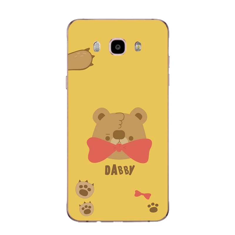 Cute Flora Soft Clear TPU Phone Case For Samsung J3 J5 J7 S6 S7 S8 note8 A3 A5 C7 J2prime Bear Coque Flower Cover Free Shipping | Мобильные