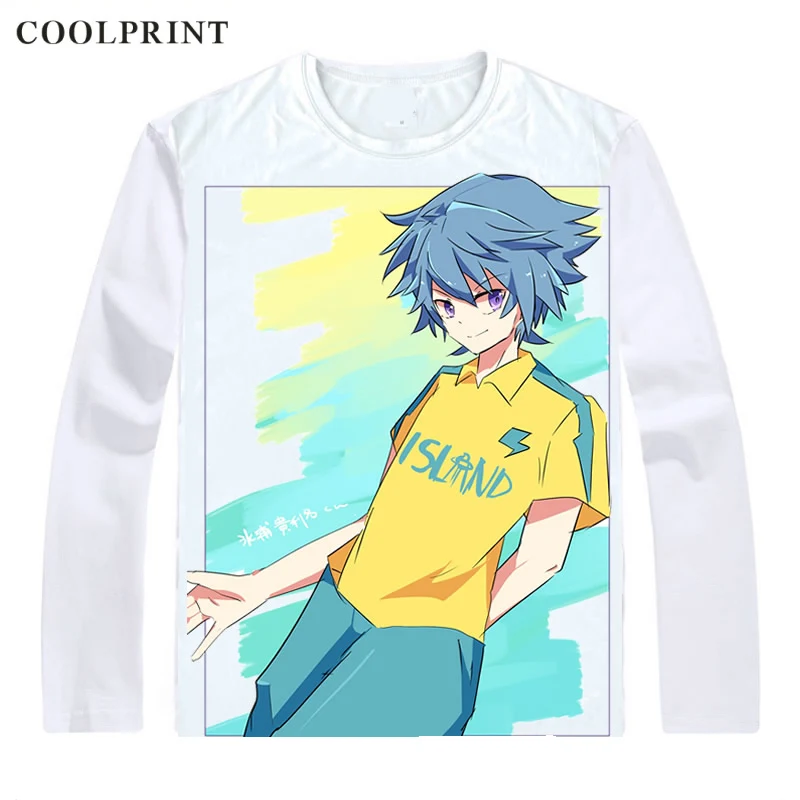 Мужская футболка Coolprint Hiura Kirina Inazuma Eleven Ares no Tenbin повседневная Винтажная с длинным