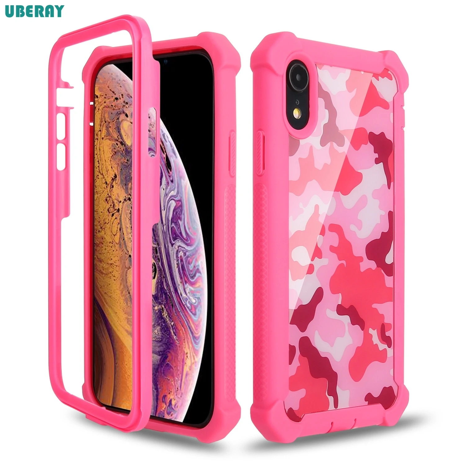 Чехол UBERAY для iPhone XS Max XR X 6 6S 7 8 Plus 360 камуфляжный противоударный | Мобильные