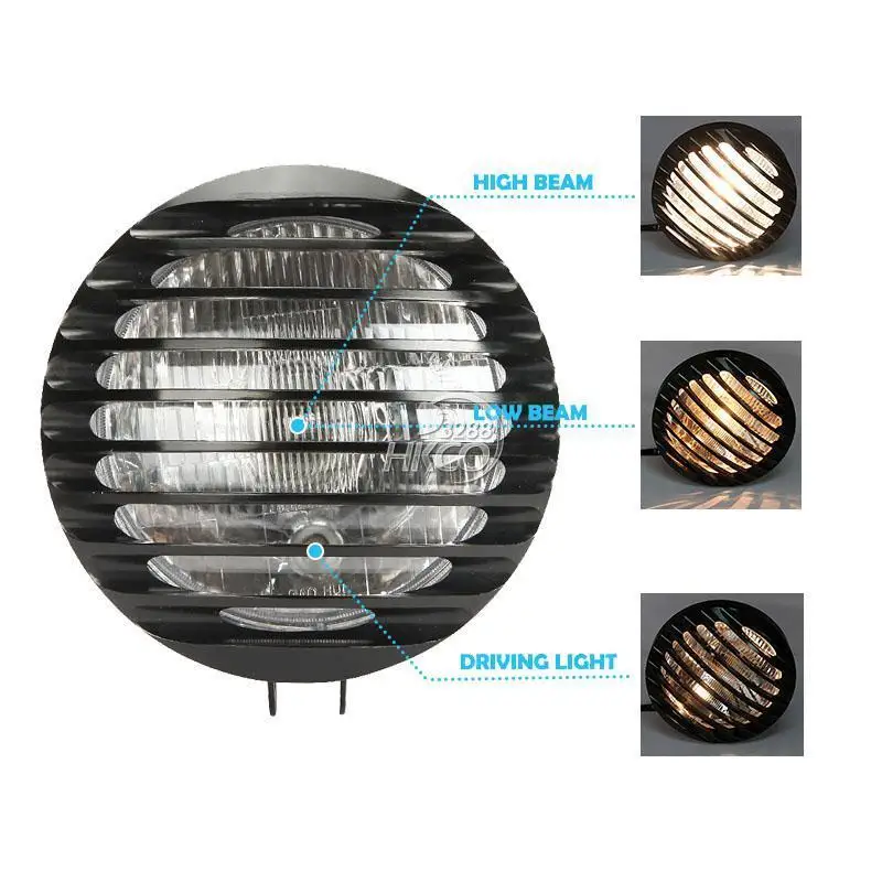 

6,5 "Halo Bullet мотоциклетная фара с грилем Крышка для Harley Sportster XL883/XL1200 2004-2014