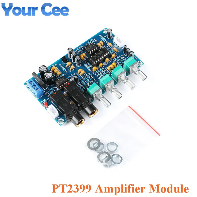 

PT2399 Digital Microphone Amplifier Board Karaoke Reverberation Board Karaoke OK Amplifier Module Dual AC12V Electronic DIY PCB