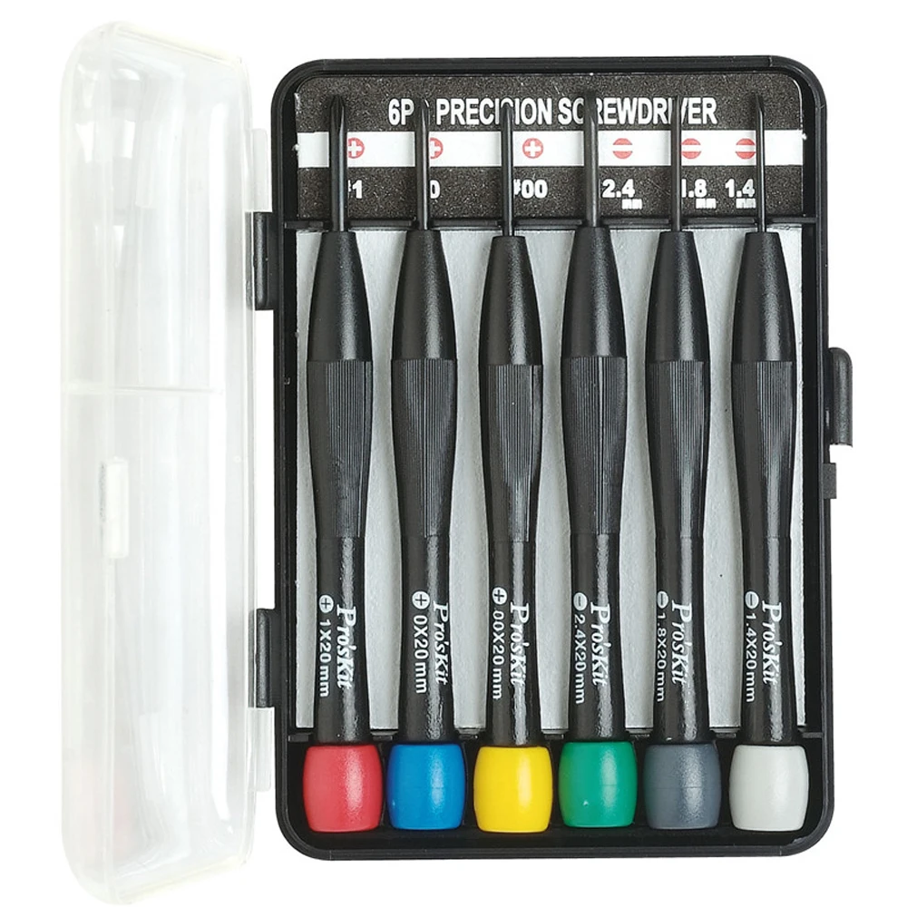 Горячая Pro'sKit 8PK-2061 6 шт. Набор прецизионных отверток крестовая отвертка+ отвертка для ремонта компьютера телефона часов ручной инструмент